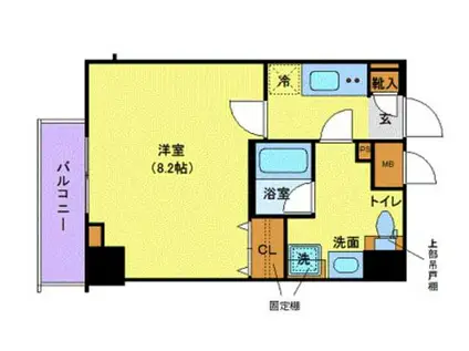 LEXE文京白山(1K/4階)の間取り写真