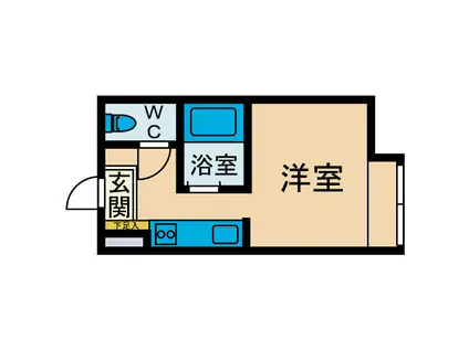 パンシオン愛甲石田 NO1(1K/2階)の間取り写真