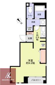 梅田淀屋橋MNT(1K/2階)の間取り写真