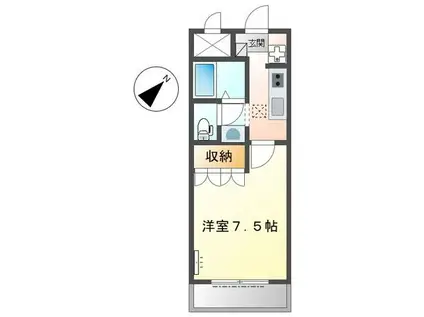 デフィーメゾン(1K/1階)の間取り写真