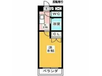 セントラルコート八田(1K/5階)の間取り写真