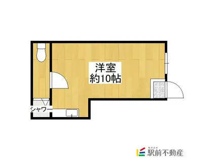 アネックス川会B棟(ワンルーム/1階)の間取り写真