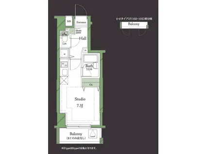 HF明大前レジデンス(ワンルーム/1階)の間取り写真