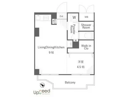 ヴィラ井荻(ワンルーム/4階)の間取り写真