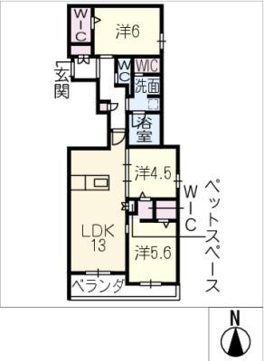 HEBEL MAISON 徳川園(3LDK/2階)の間取り写真