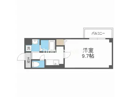 RB桑津(1K/3階)の間取り写真