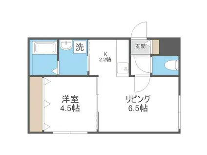ENCHANT S-VILLAGE16Nエンチャントエスヴィレッジ1(1LDK/1階)の間取り写真