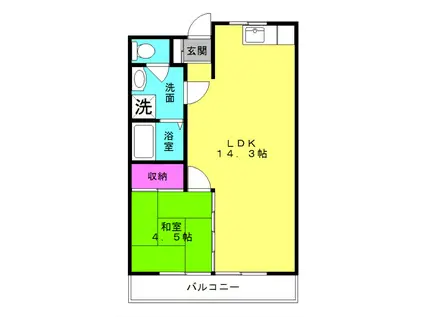 グリーンテラス パート5(1LDK/2階)の間取り写真