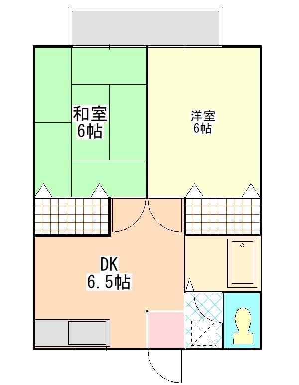三和ハイツ(2DK/2階)の間取り写真
