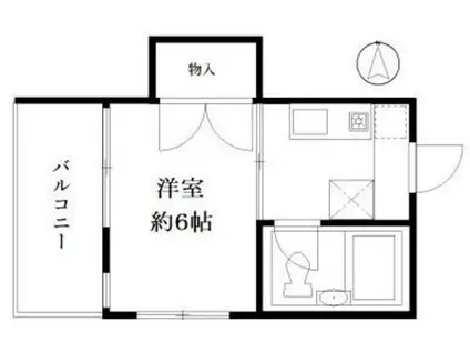 坂本ビル(1K/4階)の間取り写真