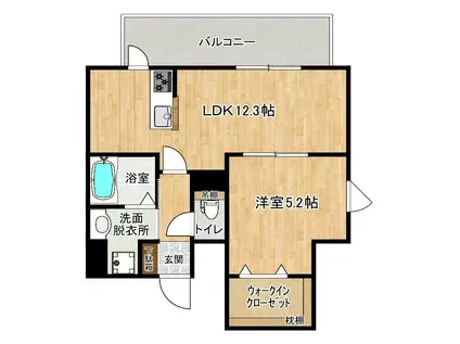 ルグラン九品寺(1LDK/9階)の間取り写真