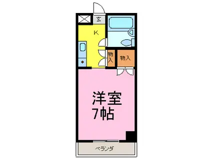 スターハイツ88(1K/2階)の間取り写真