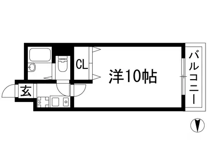 ルナピエーナ3(1K/3階)の間取り写真