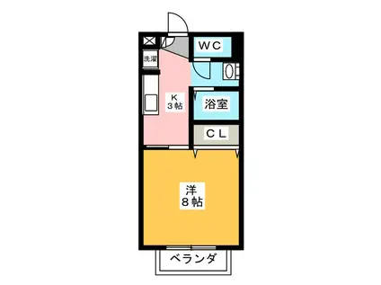 リバーサイドかわい(1K/1階)の間取り写真