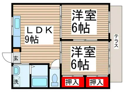 メゾン向陽(2LDK/1階)の間取り写真