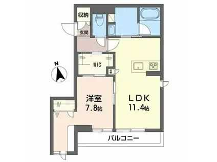 SHA MAISON BELLE CHAMP(1LDK/2階)の間取り写真