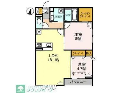 エミネンス(2LDK/3階)の間取り写真
