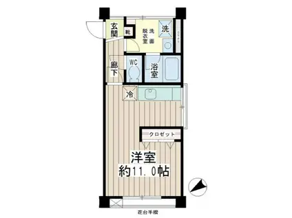 カルム町屋(ワンルーム/4階)の間取り写真