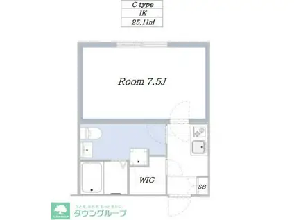 防音マンション プロス千歳烏山 らしくらす(1K/4階)の間取り写真