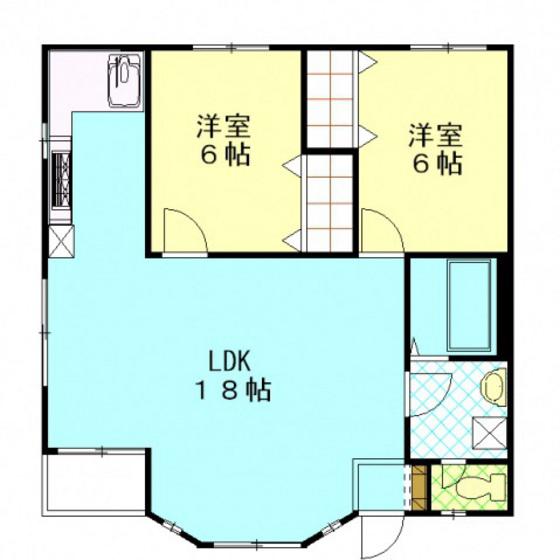 センチュリー山崎(2LDK/2階)の間取り写真