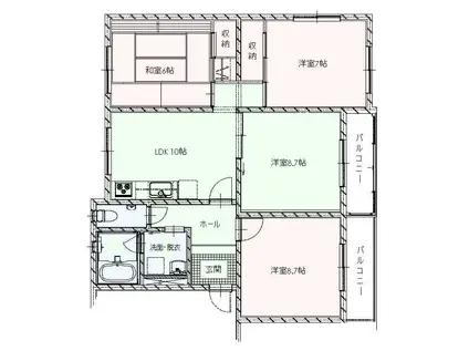 スエルテ(4LDK/1階)の間取り写真