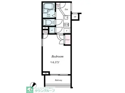 ビバリーホームズ沼袋(1K/4階)の間取り写真