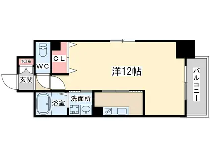 ニシテンマ ワイズヴィレッジ(1K/8階)の間取り写真