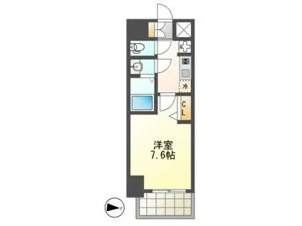 SHOKEN RESIDENCE名古屋(1K/4階)の間取り写真