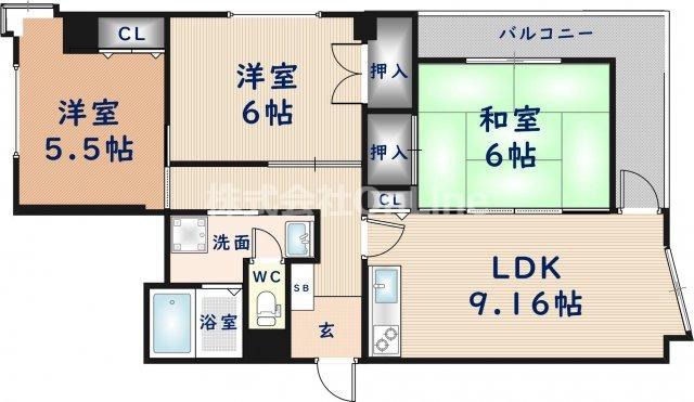 グランクオレ31(3LDK/4階)の間取り写真
