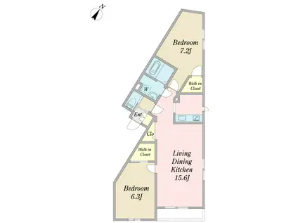 ピネータ(2LDK/1階)の間取り写真