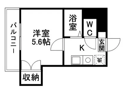 リエス長町(1K/1階)の間取り写真