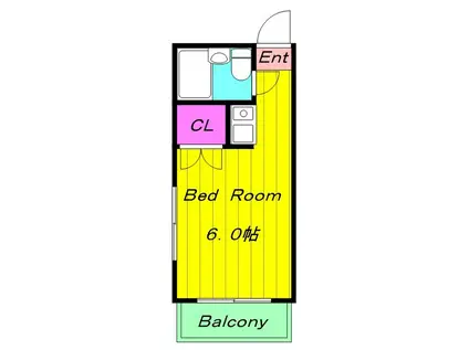 多摩美台ハイツ(ワンルーム/2階)の間取り写真