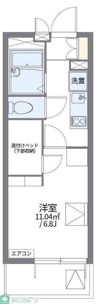 レオパレス浄心(1K/4階)の間取り写真