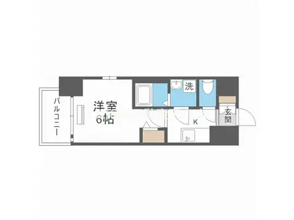 エスリード大阪ザ・ルクス(1K/8階)の間取り写真