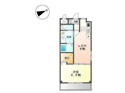 キャッスルパーク(1LDK/2階)の間取り写真