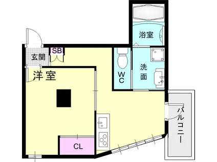コーポラス村瀬(1LDK/1階)の間取り写真