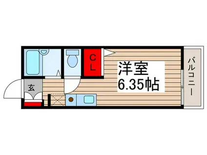 リファレンス胡録台A棟(ワンルーム/2階)の間取り写真