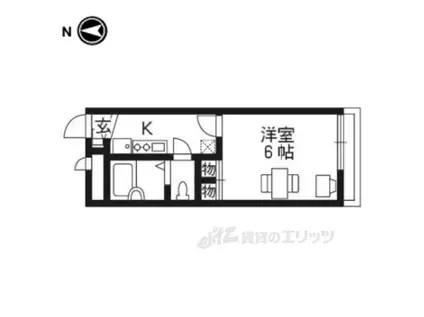 レオパレスHOUSEKEIYA(1K/1階)の間取り写真