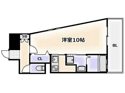 CREATOCROWN天王寺(1K/9階)の間取り写真