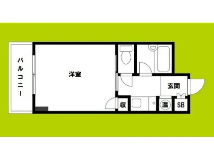 キンキ加美ハイツ(1K/5階)の間取り写真