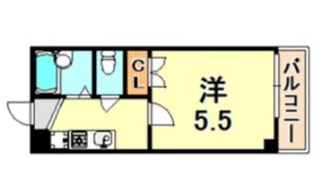 福田ハウス(1K/1階)の間取り写真