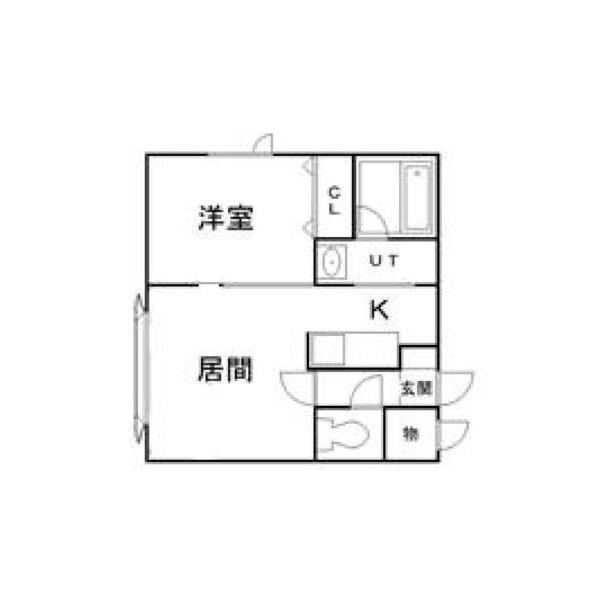 サンタフェ(1LDK/2階)の間取り写真