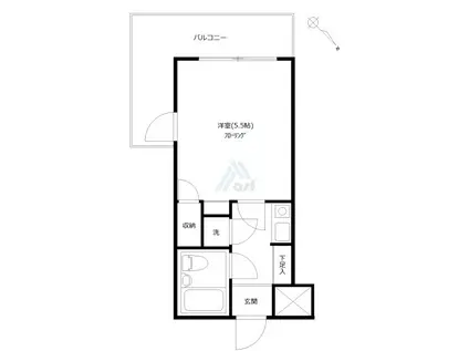 クリオ妙蓮寺参番館(1K/3階)の間取り写真