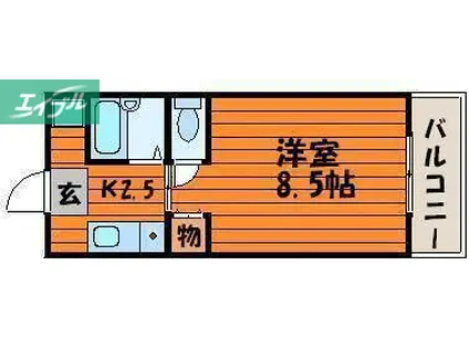 サンライト津島I号館(1K/5階)の間取り写真