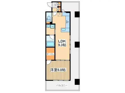 ビイルーム立川(1LDK/6階)の間取り写真