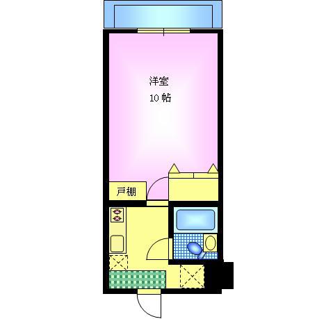 ロイヤルコーポ駅南(1K/4階)の間取り写真