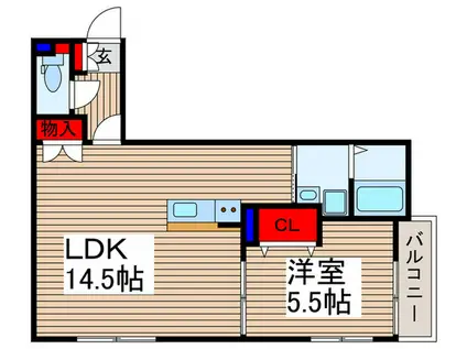 ヴァンクレール(1LDK/3階)の間取り写真