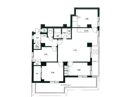 ライオンズマンション小石川台(4LDK/8階)の間取り写真