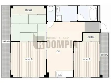ロイヤルカナン(3DK/3階)の間取り写真