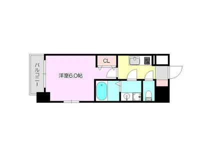 エスリード大阪ザ・ルクス(1K/11階)の間取り写真